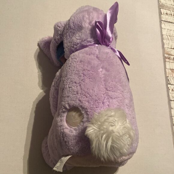 Disney Store EEYORE EASTER BUNNY Plush Stuffed Animal Holding Egg Purple 12" - Picture 9 of 12